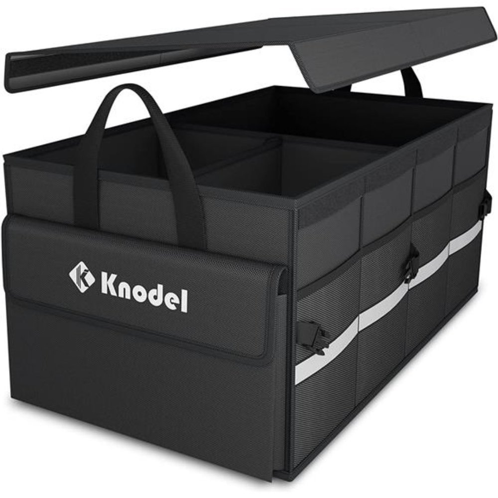 Car Trunk Organizer with Lid, Collapsible Car Trunk Storage Organizer